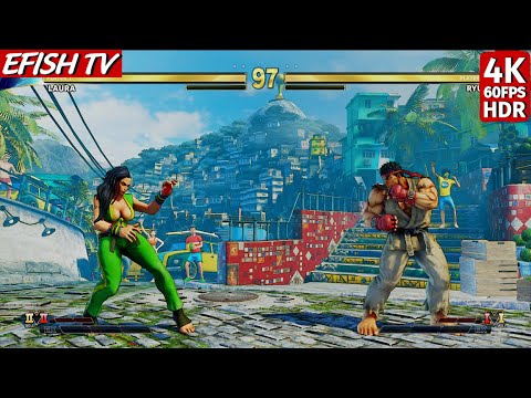 Laura vs Ryu (Hardest AI) - Street Fighter V