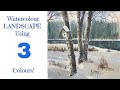 Winter Landscape With Birch Trees Watercolour Tutorial For Beginners