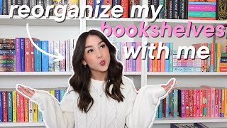 bookshelf reorganization✨ reorganize my home library with me