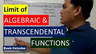 Limit  of Algebraic and Transcendental Functions | Basic Calculus | Limits |