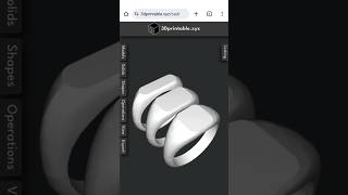 Rounded rect. signet rings #3d #3dmodeling #shorts #trending #trend #viral #new #design #diy #cad