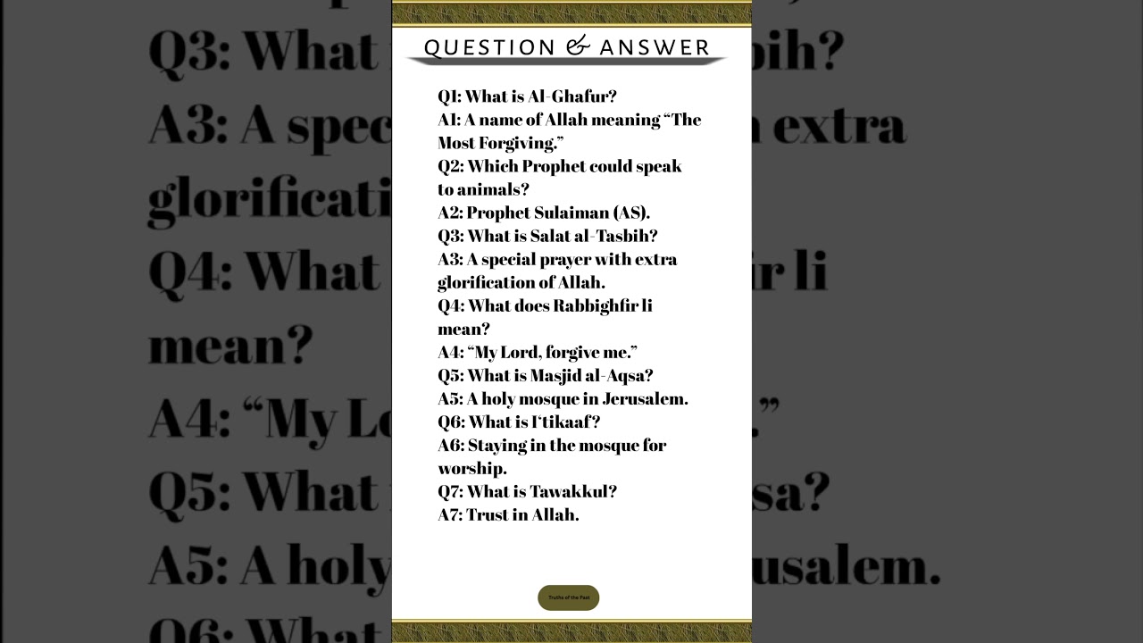 Islamic Q&A in English – 7 Questions Every Muslim Should Know 
