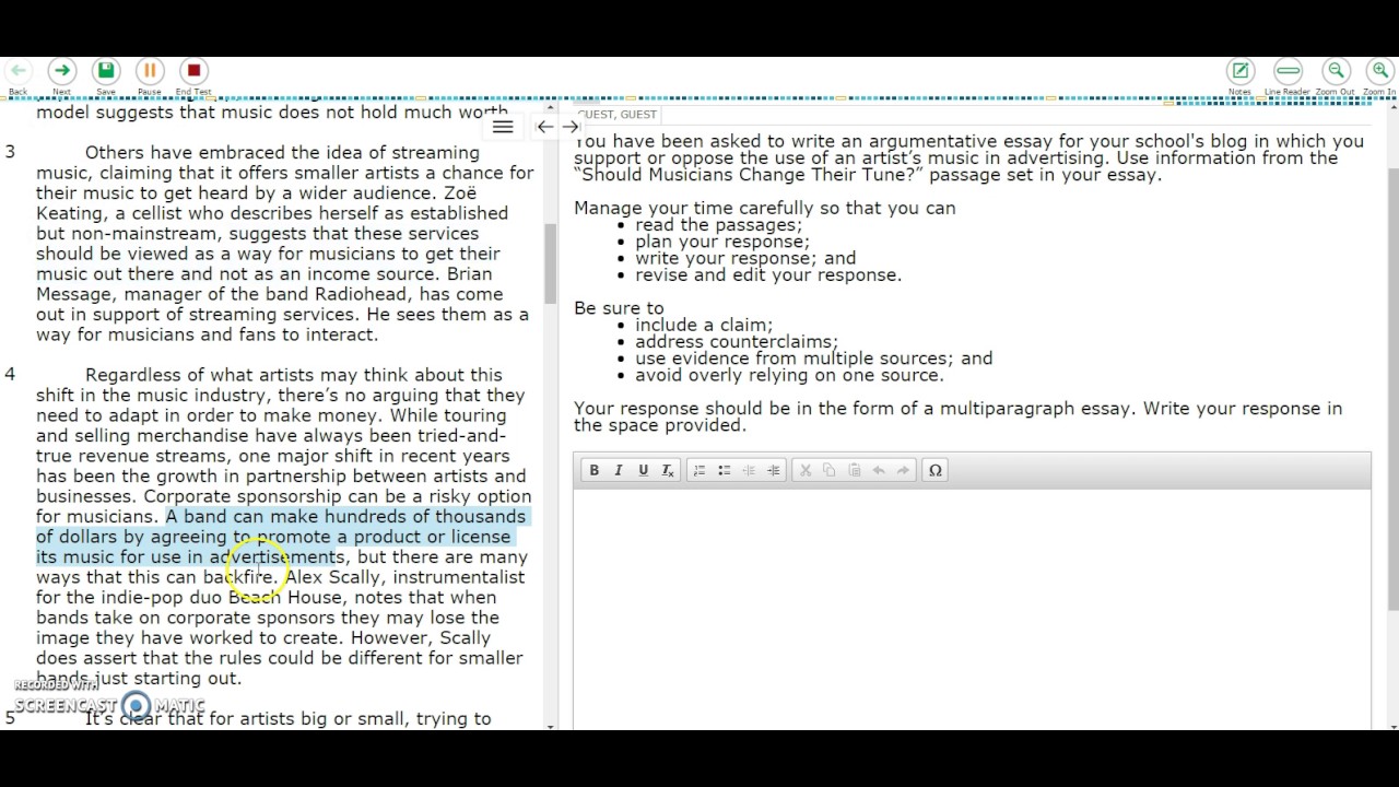 FSA Writing Practice Part 1 YouTube
