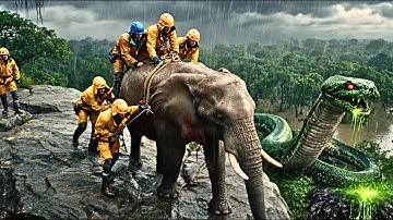 Brave Heroes Save Poor Elephant From Deadly Giant Mutant Python 🐘⚔️ - 4K Cinematic Rescue