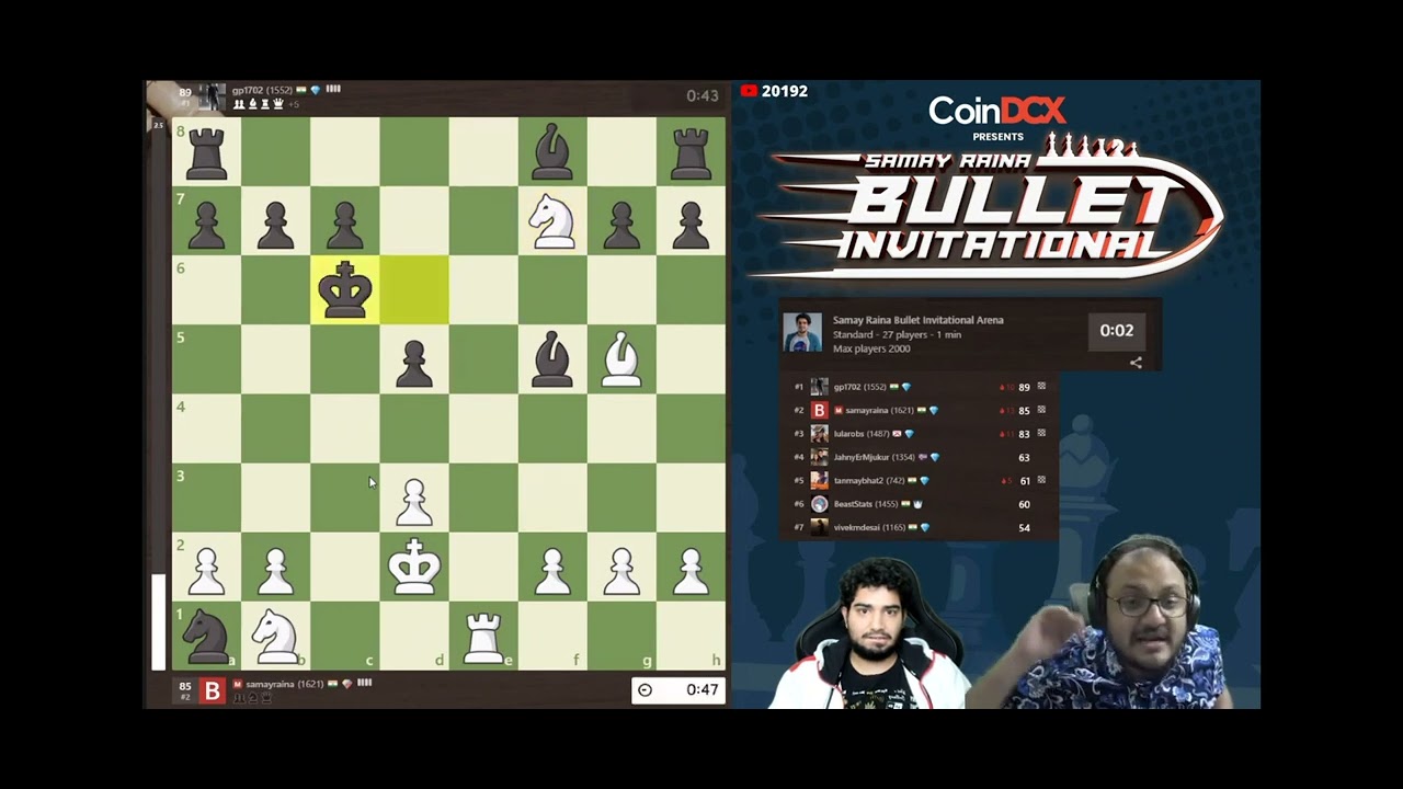 samayraina lost Bullet invitational tournament 