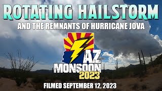 Rotating Hailstorm - Arizona Monsoon 2023 - Time Lapse