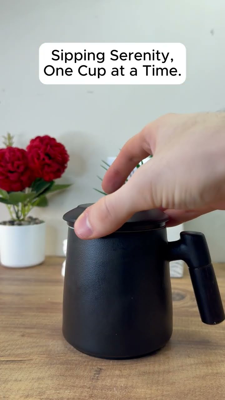 ? Elegant Creative Ceramic Tea Mug with Filter - Product Link in Bio ( # 2065 ) ‪@MaviGadgets‬
