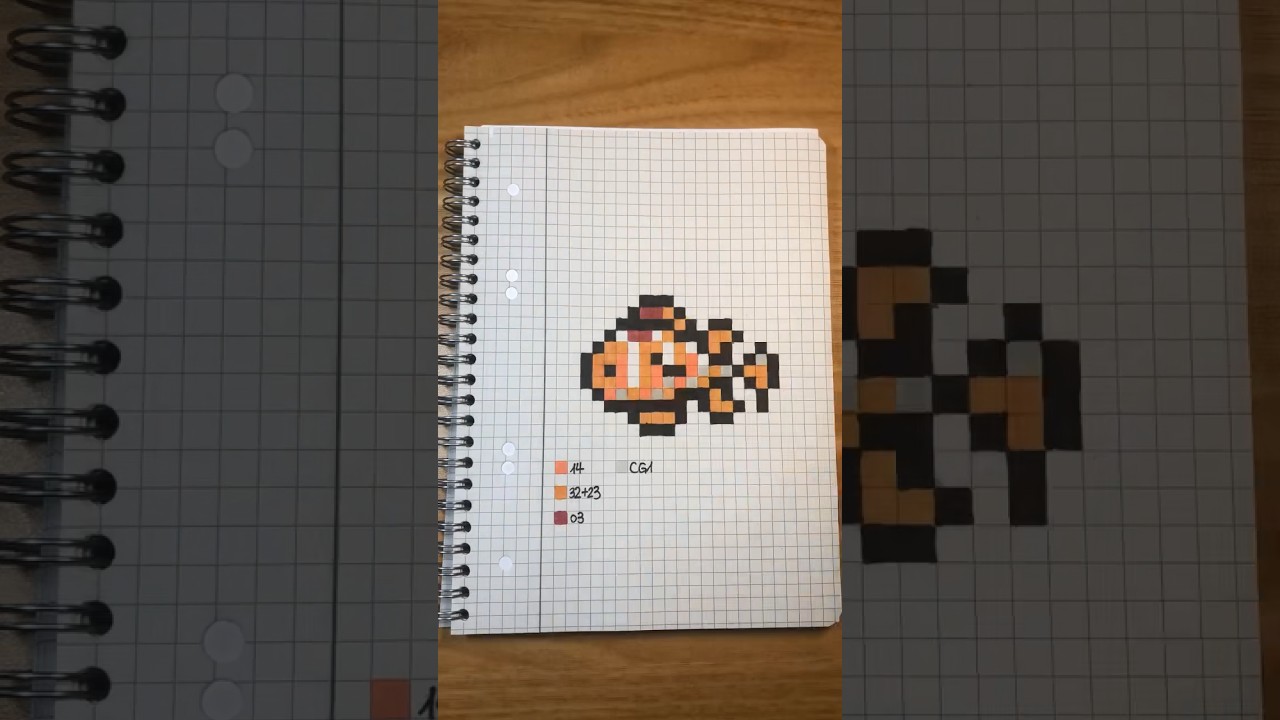 Pixel art Tropical fish 