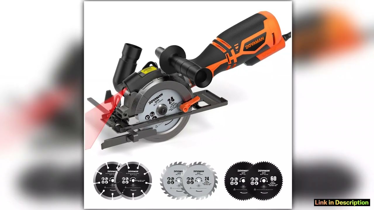 DOVAMAN 58A 412 Circular Saw Laser Guide Metal Handle 6 Blades 1111690 Cut Depth for Wood Metal Til