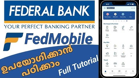 How to Use Fedmobile App in Malayalam | FEDMOBILE 2024 | How to Use Federal Bank Mobile Banking App