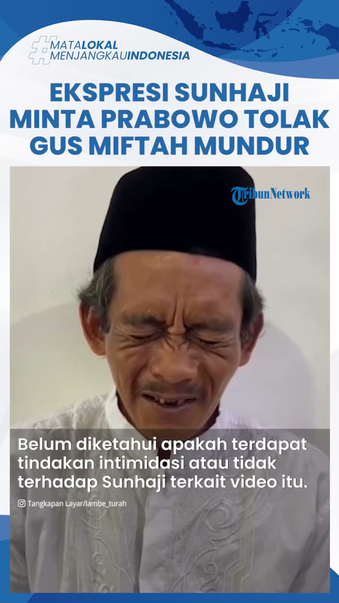 Ekspresi Sunhaji Penjual Es Teh Minta Prabowo Tolak Pengunduran Diri Gus Miftah