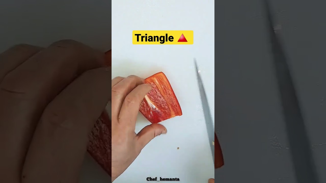 How to cut triangle shape | triangle cutting vegetables 