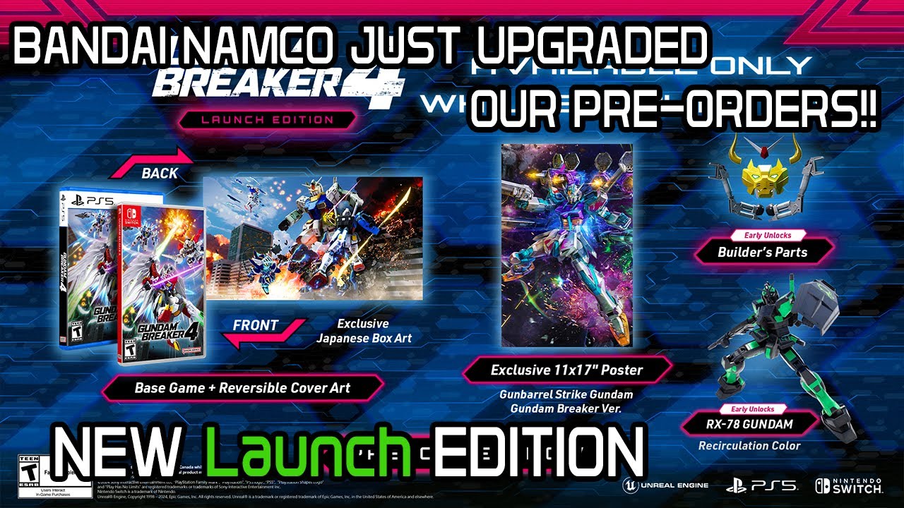 BANDAI UPGRADING EVERYONE'S PREORDER FOR GUNDAM BREAKER 4! LAUNCH