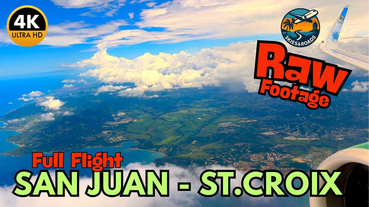 4K RAW Full Flight Experience: San Juan (SJU) to St. Croix (STX) | Frontier Airlines A320neo