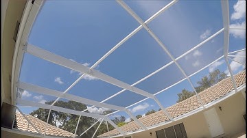 Pool Screen Enclosure Rescreen Repair in Wellington Florida with Solid Makers Aluminum Structures