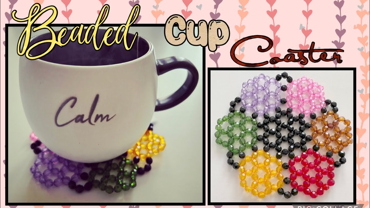 Beaded Cup Coaster How to Make DIY Sheer Beaded Crafts YouTube