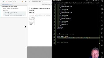 Find The Table Row Using The Exact Cell Text