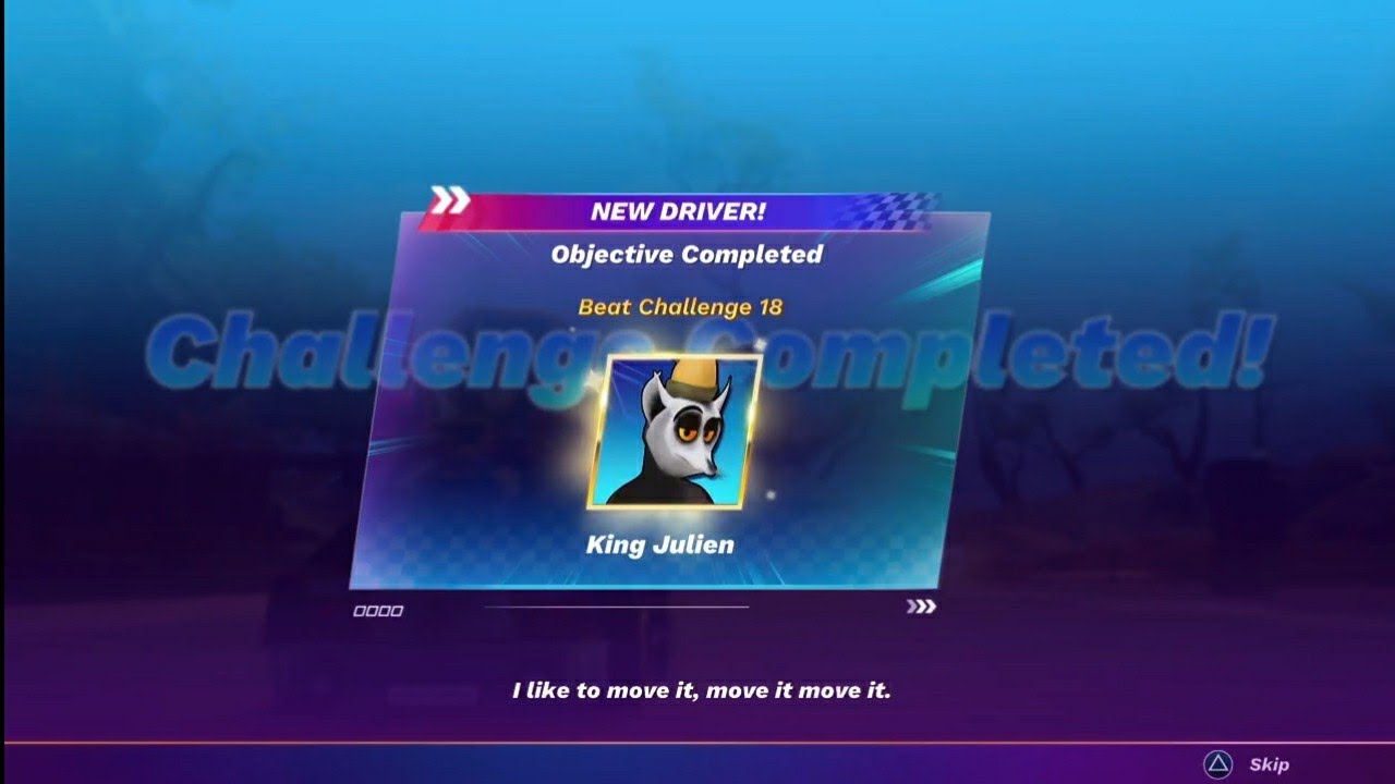 Challenge Tier 3 - Dreamworks All-Stars Kart Racing - Unlocking King Julien