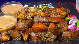 Mukbang: Pork Belly With vegetables Fry And Rice | Pork Eating