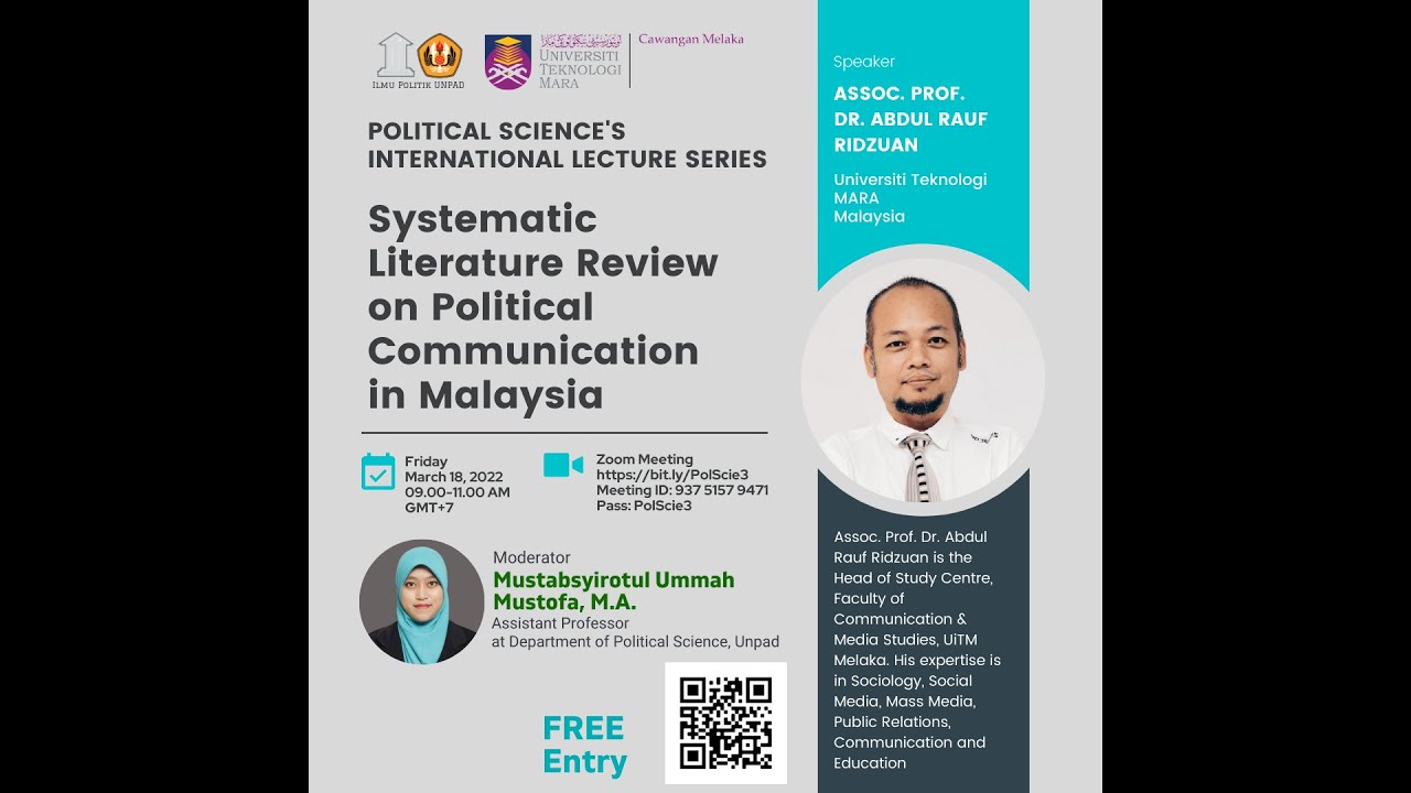 International Lecture Series #3: Systematic Literature Review on Political Communication in Malaysia