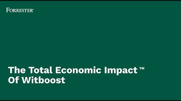 The Total Economic Impact™ of Witboost - A Forrester Report