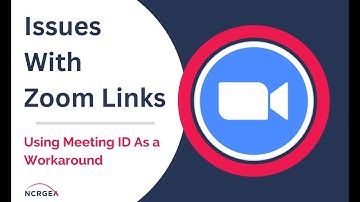 Issues With Zoom Links: Using Meeting ID As a Workaround