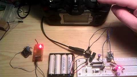 WM DSM2  Turnigy 9x...Trainer Port...Attiny 2313 ...mlp4dsm...air.....Orange DSM2 RX servos