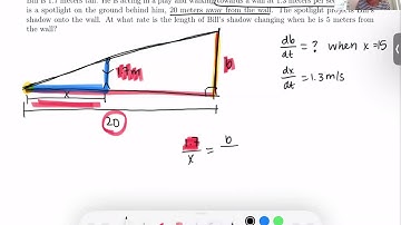 31 DE Related Rates with Similar Triangles