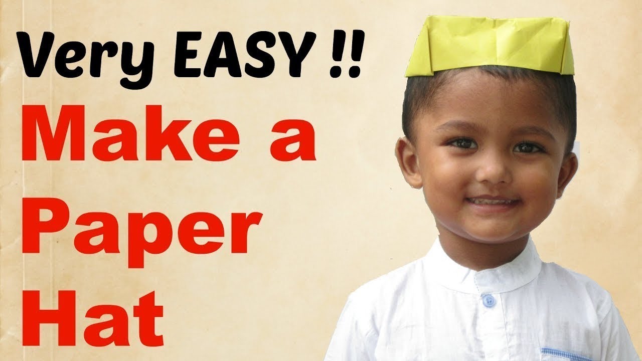 How To Make a Paper Hat Origami - Very Easy and Simple Folds - Step by ...