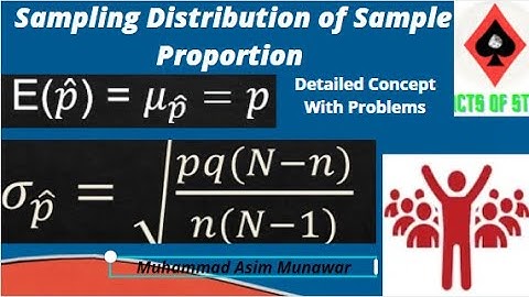 Sampling Distribution of a Sample Proportion(With & Without Replacement)|Urdu/Hindi| Facts of Stats