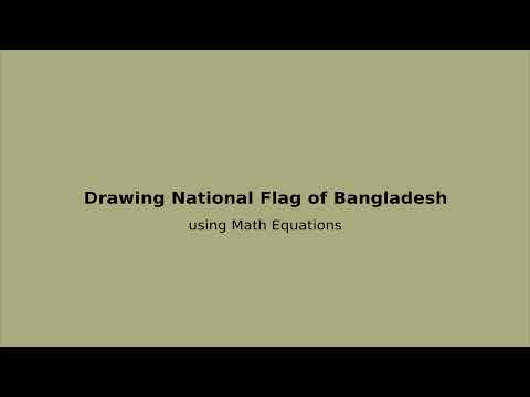 Drawing National Flag of Bangladesh using Math equations