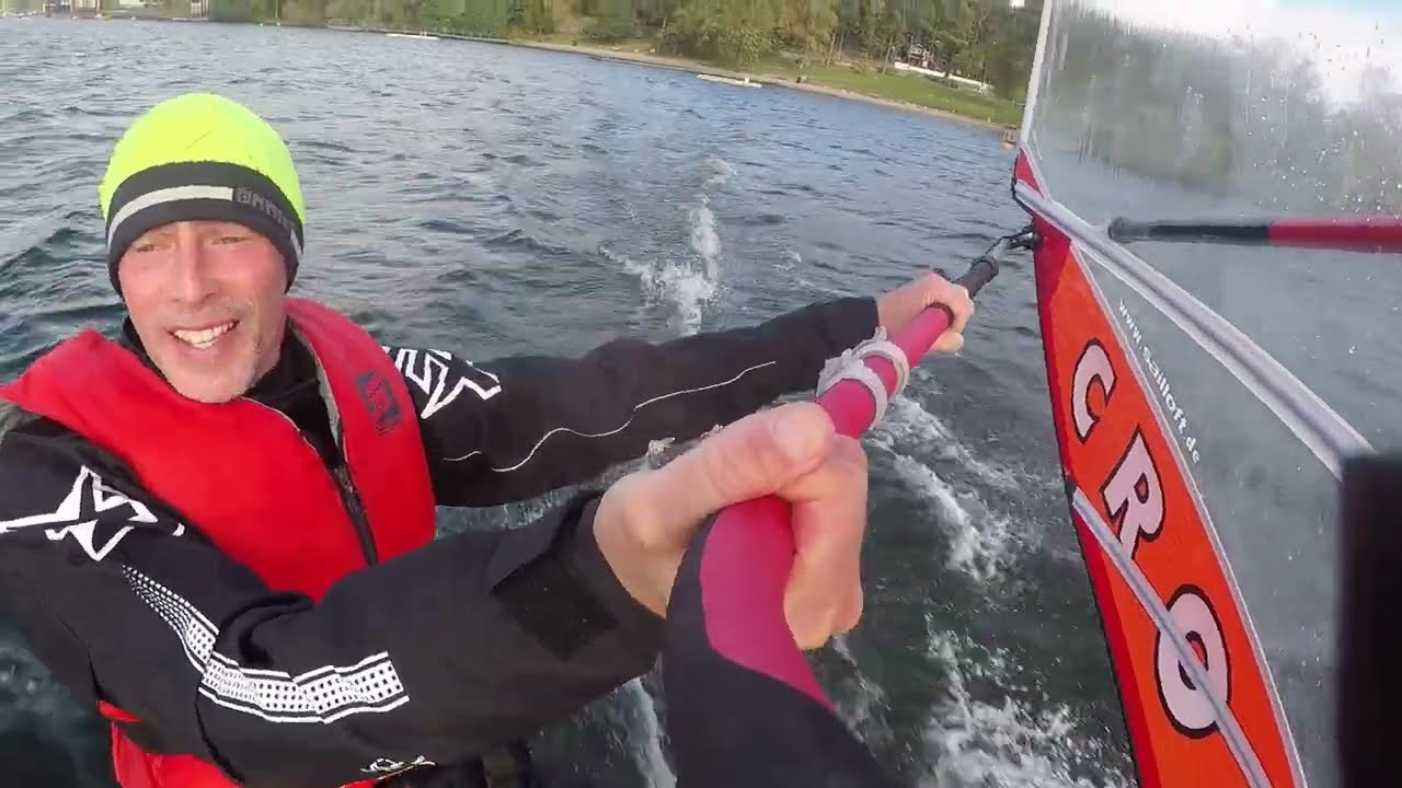 Testing my new Inflatable windsurf board, STX 250