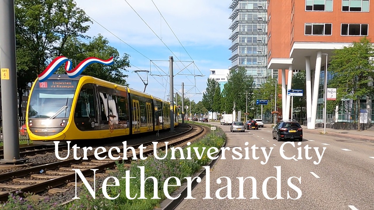 Netherlands Scenic Driving | Downtown Utrecht University City