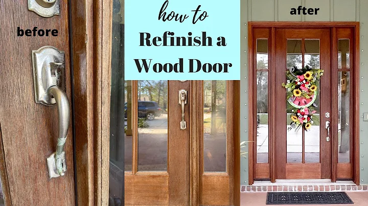 How to refinish an exterior Oak wood front door- tips on how to refinish a solid wood door