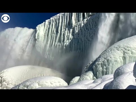 WEB EXTRA: Rainbow Over Partially Frozen Niagara Falls