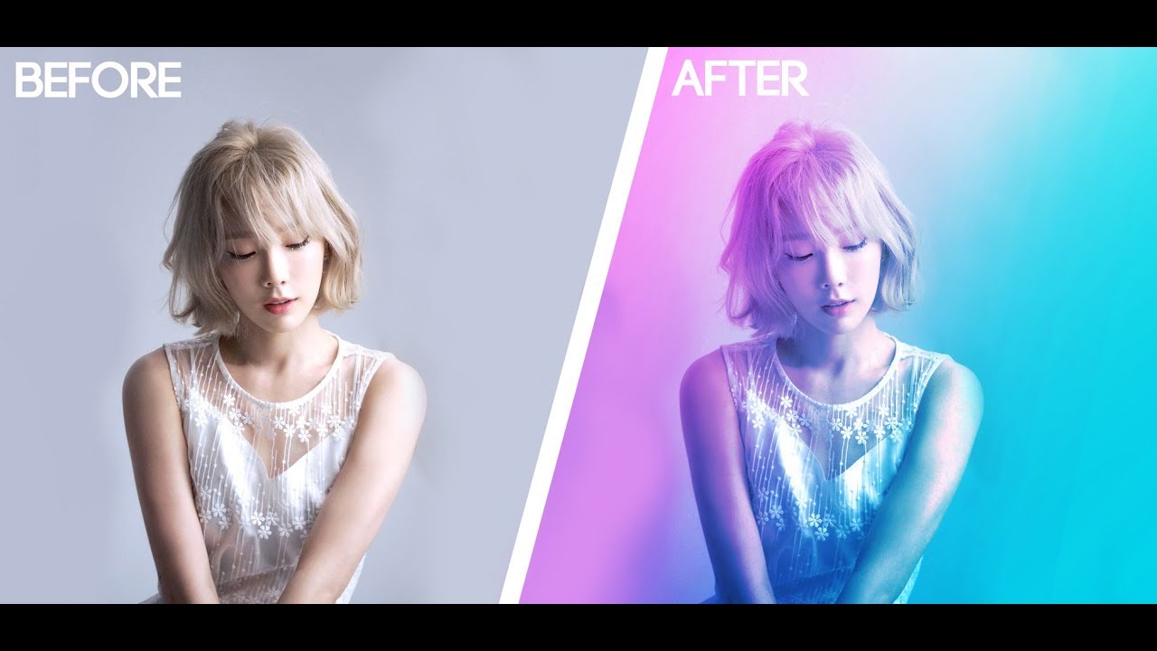 How Add AWESOME Color Gel Effect in PHOTOSHOP - كيفية وضع الوان متداخلة معاً في فوتوشوب