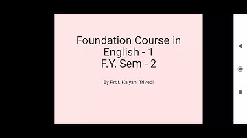 F.Y.B.Com_Sem-2_English_Paragraph Writing_Lecture- 1_By Prof. Kalyani Trivedi