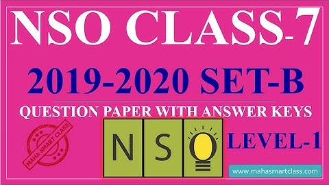 NSO Class-7 Set-B 2019-20 | National Science Olympiad SOLVED PAPER | previous year Class 7 2019-20