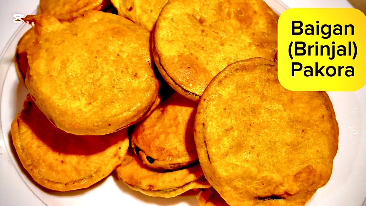 Baigan (Brinjal) Pakora - Crispy & Crunchy- Bakery Style At Home-Step By Step Recipe -Safeda Kitchen