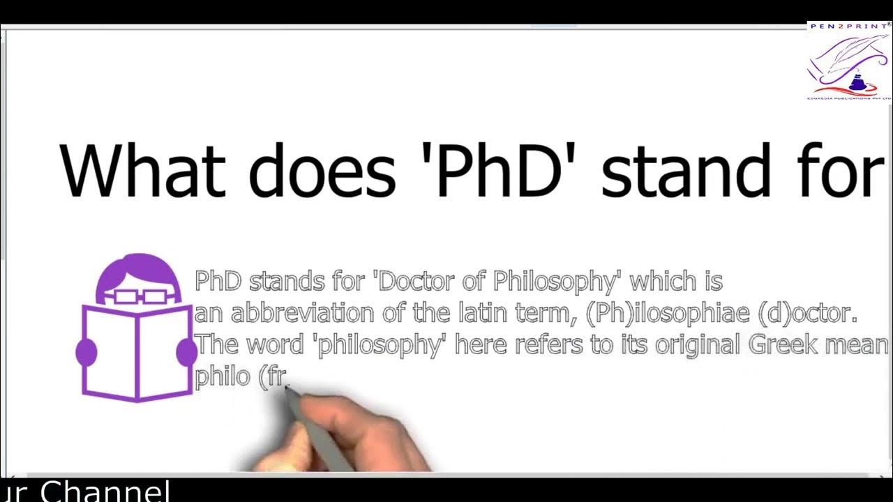 what is the full meaning of phd in academics