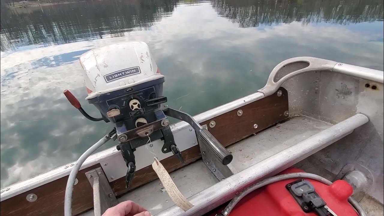1971 Evinrude Lightwin 4hp Outboard Motor Lake Run YouTube