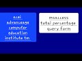A.C.E.I-Advanceage Computer Education Institute-TM #msaccess #form #query #totalpercentage