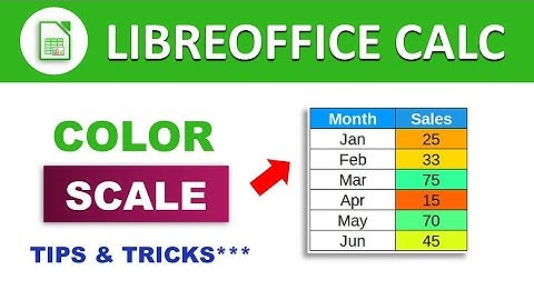 How to use Conditional Formatting with Color Scale in LibreOffice Calc 🔥🔥
