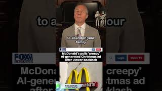 McDonald’s Pulls “Creepy” AI Christmas Ad After Backlash #mcdonalds #christmas