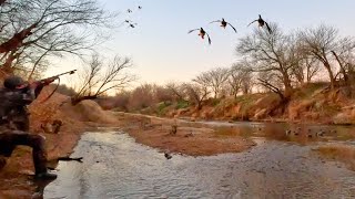 Duck Hunting SKINNY WATER | Decoying MALLARDS In A Tiny Creek Net Worth