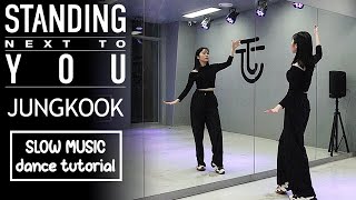 정국 (Jung Kook) 'Standing Next to You' Dance Tutorial | SLOW MUSIC + Mirrored Resimi