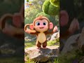 കുരങ്ങ് കുരങ്ങ് നൃത്ത ഗാനം - Playful Little Monkey Song | Nursery Rhymes for Kids | Kids | Shorts