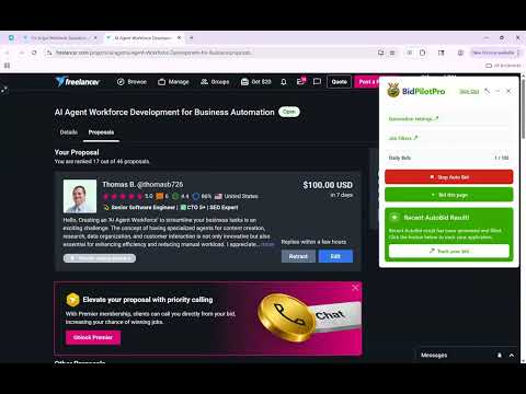 BidPilotPro - AI Freelancer.com Auto Bidder & Message Copilot video preview 2