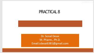 Practical 8: Estimation of Paracetamol and Aceclofenac  by Simultaneous Estimation Method