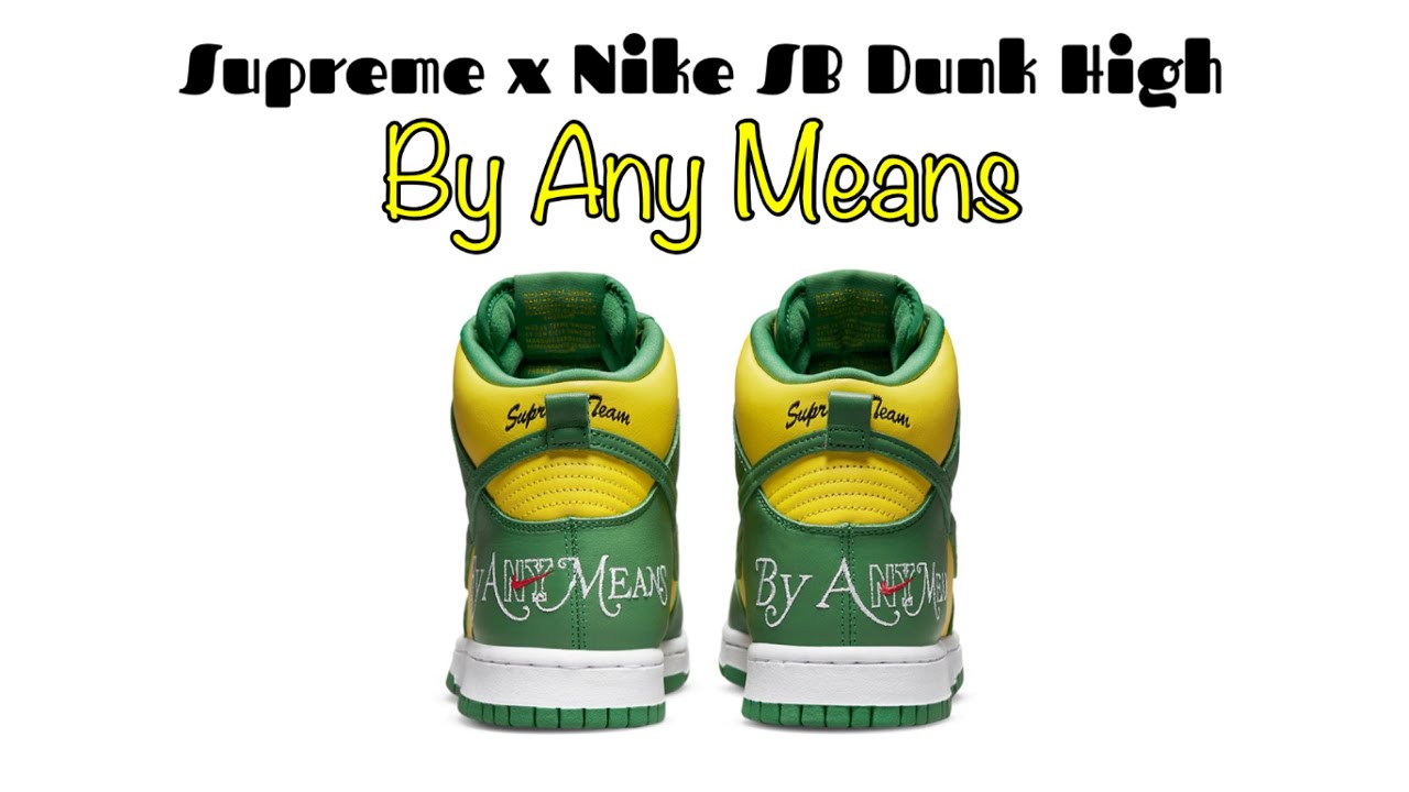 Supreme x Nike SB Dunk High 2022 By Any Means